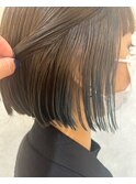 毛先だけインナーカラーブルー★秋山