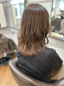 アプシー 三田駅前店(Apsee) ミディアムレイヤー/オレンジブラウン