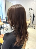 オリーブブラウン×セミロング