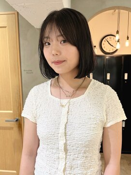 ローレン(LOREN) ミルクティーベージュぷつっとボブケアブリーチ 梅田