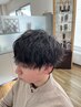 メンズパーマ＋カット　ケア剤付き￥12100