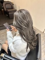 ブレンド 渋谷(BLend)&nbsp;前髪ハイライトカラー似合わせカットウェーブミディアム