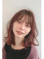 ラナ 新宿(lana)&nbsp;ミディアム/ピンクブラウン/シースルー/【lana hair新宿】