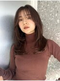 原宿ブリーチなしダブルカラーピンクベージュミディアムボブ20代