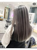ハイライトバレイヤージュダブルカラーケアブリーチ20代30代