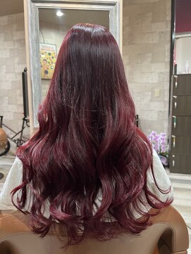 ハコ(H.A.Co) ブリーチなし高発色のレッド系カラーです。