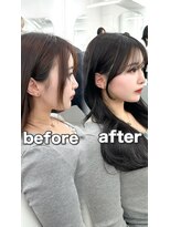 アマトウキョウ アユンチェ(AMA TOKYO×AYUNCHE)&nbsp;前髪顔まわり韓国ヘアレイヤーカットサイドバンク2wayバンク韓国