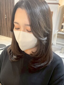 ヘアリゾート粋 ウナム 新宿東口店(enam) ミディアムレイヤー/くびれミディアム/抜け感/垢抜け