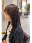フェイスレイヤー／フォギーベージュ／レイヤーロング