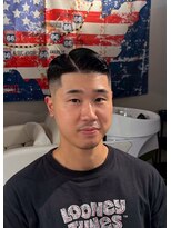 サンアンドマーリィズバーバー 駅前店(SON&MARLEY'S BAR BER) 七三フェード/本厚木/フェード