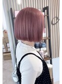 ダブルカラー＆ブリーチ&ボブ