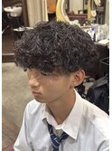 波巻きプードル【メンズ/パーマ】