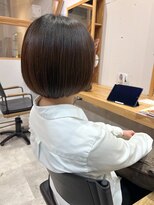 ロゼット(RosetTE) ミニボブ小顔暗髪切りっぱなしボブ外はねボブ黒髪