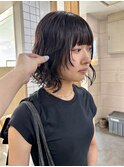ボブパーマ×顔まわりレイヤー