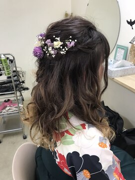 ヘアーセットサロン ピンキー(Hairset Salon Pinky) Pinky..お花ダウン