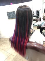 カルマ(KARMA)&nbsp;【エクステスタイル】レッド×パープルエクステ！！