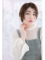 ヘアアンドビューティー ミック(Hair & Beauty miq)&nbsp;ダークカラーでクールに…前下がり大人ナチュラルボブb