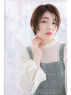 ヘアアンドビューティー ミック(Hair & Beauty miq) ダークカラーでクールに…前下がり大人ナチュラルボブb