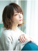 【lond printemps水野】外ハネ毛先ミックス巻きボブ