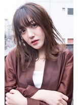 オースティン 門前仲町(AUSTIN)&nbsp;大人かわいい前髪セシルカットココアブラウンフリンジウェーブ