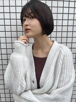 エル 北千住(elu)&nbsp;ミニボブ_ カーキグレージュフェザーバングボブウルフ