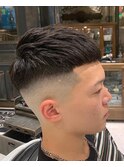 【LUDLOW BLUNT】クロップヘア スキンフェード 顔剃り ぱっつん