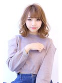 20代30代40代50代ショコラベージュふんわりカールベビーバング