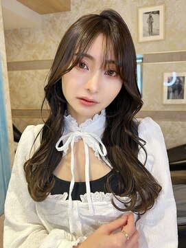 ロンド ストラーダ 心斎橋(Lond strada) 韓国前髪顔周りロング×デザインカラー[心斎橋/髪質改善]