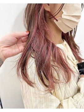 エフ ヘアーアンドリラクゼーション(F. hair & relaxation) インナーカラー　ピンク