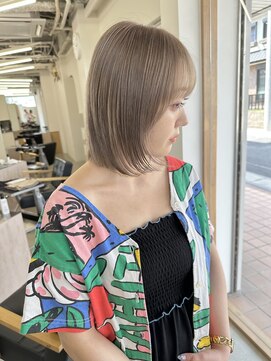 ヴィンスジオ 岐阜駅南(vince gio) パールベージュ/ブリーチ2回/ミディアム