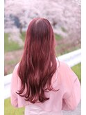 春トレンドピオニーピンクくびれヘア【髪質改善トリートメント】