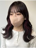 インナーカラーケアブリーチイヤリングカラーハイライトレイヤー