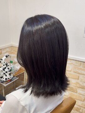 カミケン 黒岩店 kamiken・ くびれボブ×ダークラベンダーカラー【カミケン黒岩店】