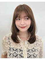 ガーデントウキョウ(GARDEN Tokyo)&nbsp;ミディアムレイヤー/前髪カット/似合わせカット/暗めカラー