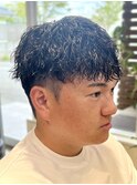 ツイストスパイラルメンズパーマシャドウパーマルーズパーマ佐賀
