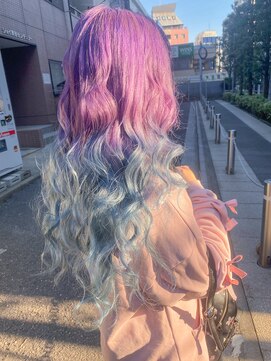 グラデーションカラー/ピンクカラー/水色カラー/ハイトーン