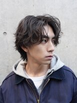 バイフィフス 原宿/表参道(by fifth)&nbsp;センターパートシャドウパーマスパイラルパーマ大人メンズヘア