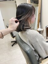 チェレ ブラン 堺東店(Chere brun) インナーカラー×くびれミディ×ミルクティーベージュ