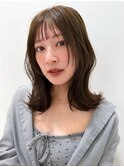 「面長解消◎顔周りで小顔見せ韓国風くびれミディ