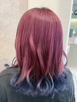ヘアーリゾート ラウレア(Hair Resort LAULEA)&nbsp;ピンクにブルーの裾カラー