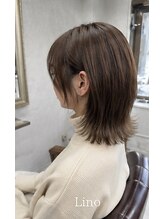 リノヘア(Lino)&nbsp;耳掛け外ハネボブ/くびれボブ/シークレットハイライト/透明感