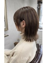 髪質改善Lino hair/縮毛矯正/白髪ぼかし/ハイライト/メンズカット【リノヘア】 耳掛け外ハネボブ/くびれボブ/シークレットハイライト/透明感