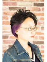 ヘアートランプ(hair trump)&nbsp;ツートーンカラー◆レイヤーボブで際立つヴァイオレット◆
