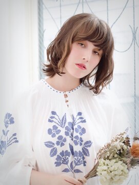 ヘアアンドメイク エジェリ(hair&make egerie) 大人リラクシー♪ミディアムロブ ダブルカラー 恵比寿