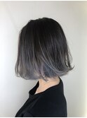 ブリーチ2回・ラベンダーグレー