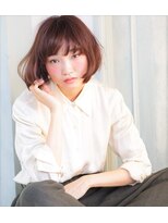 ソア 武蔵小杉(SOAR) 大人かわいい無造作カールとデザインカラー小顔丸みショートボブ