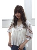 人気パーマ　大人メローなノンウェットロング