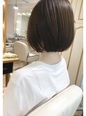 丸みボブ　アッシュブラウン　ナチュスト　酸熱