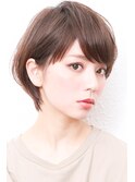 前下がりボブ・  内巻きワンカール・  ボブショート・暗髪