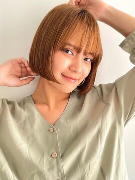 トレス(TRESS) ミディアムボブ/ショコラベージュ/大人かわいいボブ/パッツン